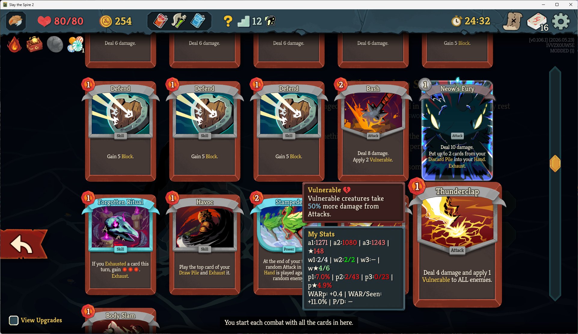 Card-reward stats in-game